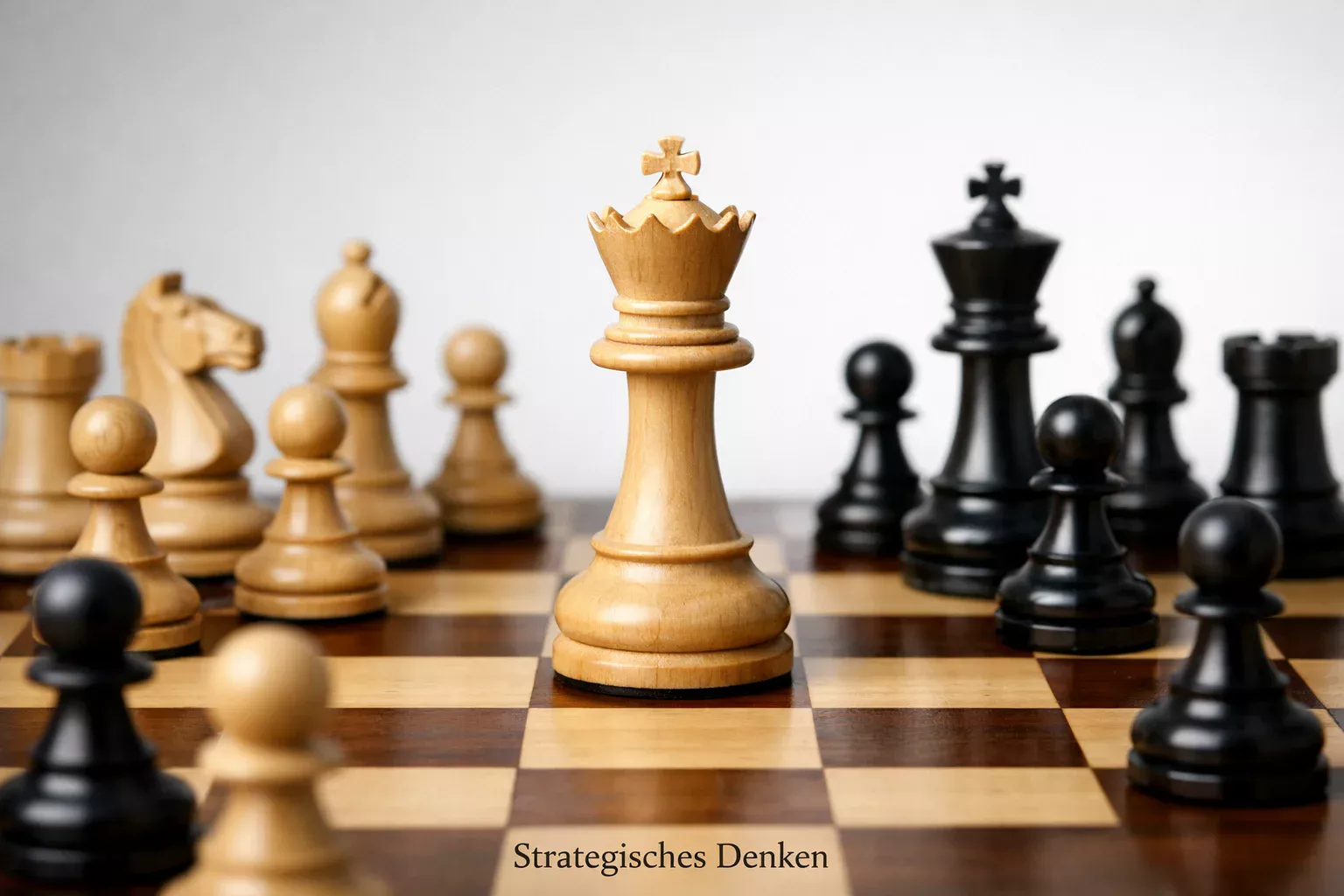 Schachfiguren als Symbol für strategisches Denken